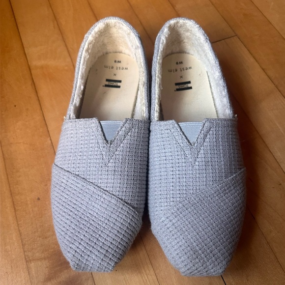 TOMS x West Elm Textured Gray Slip-Ons - Picture 3 of 4